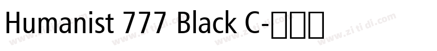 Humanist 777 Black C字体转换